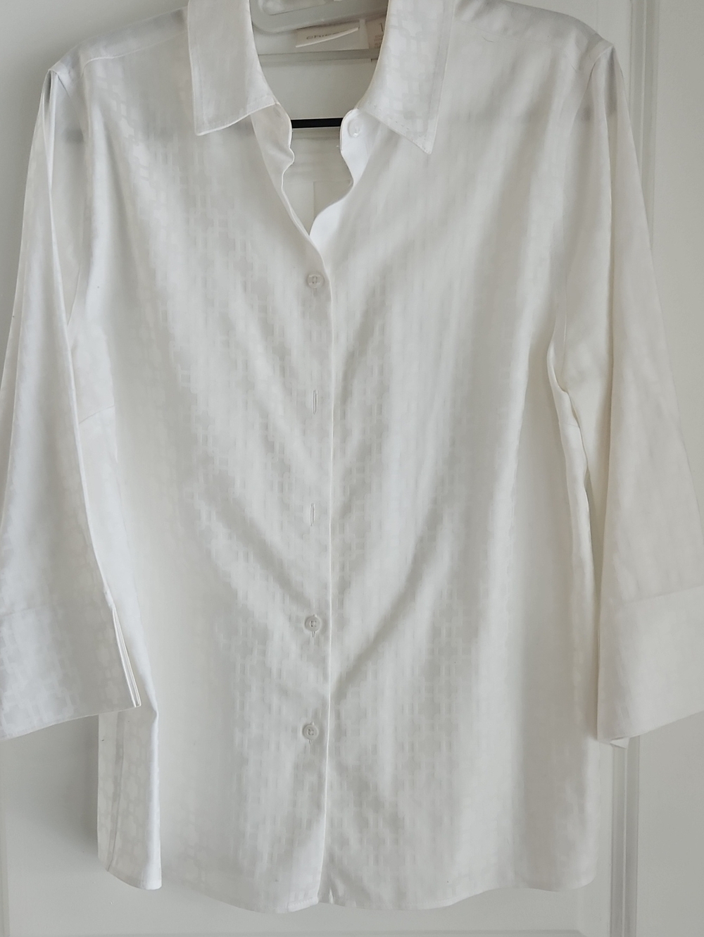 Chico's White Women's Button-Front Dress Shirt